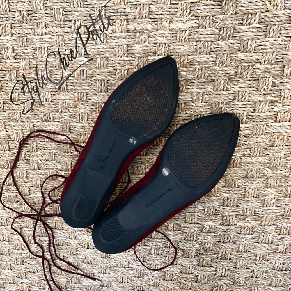 BCBGeneration Faux Suede Lace Up Ballerina Flat - Picture 4 of 4